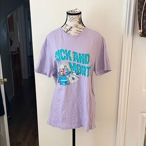 Lavender Graphic Tee with Bold Print